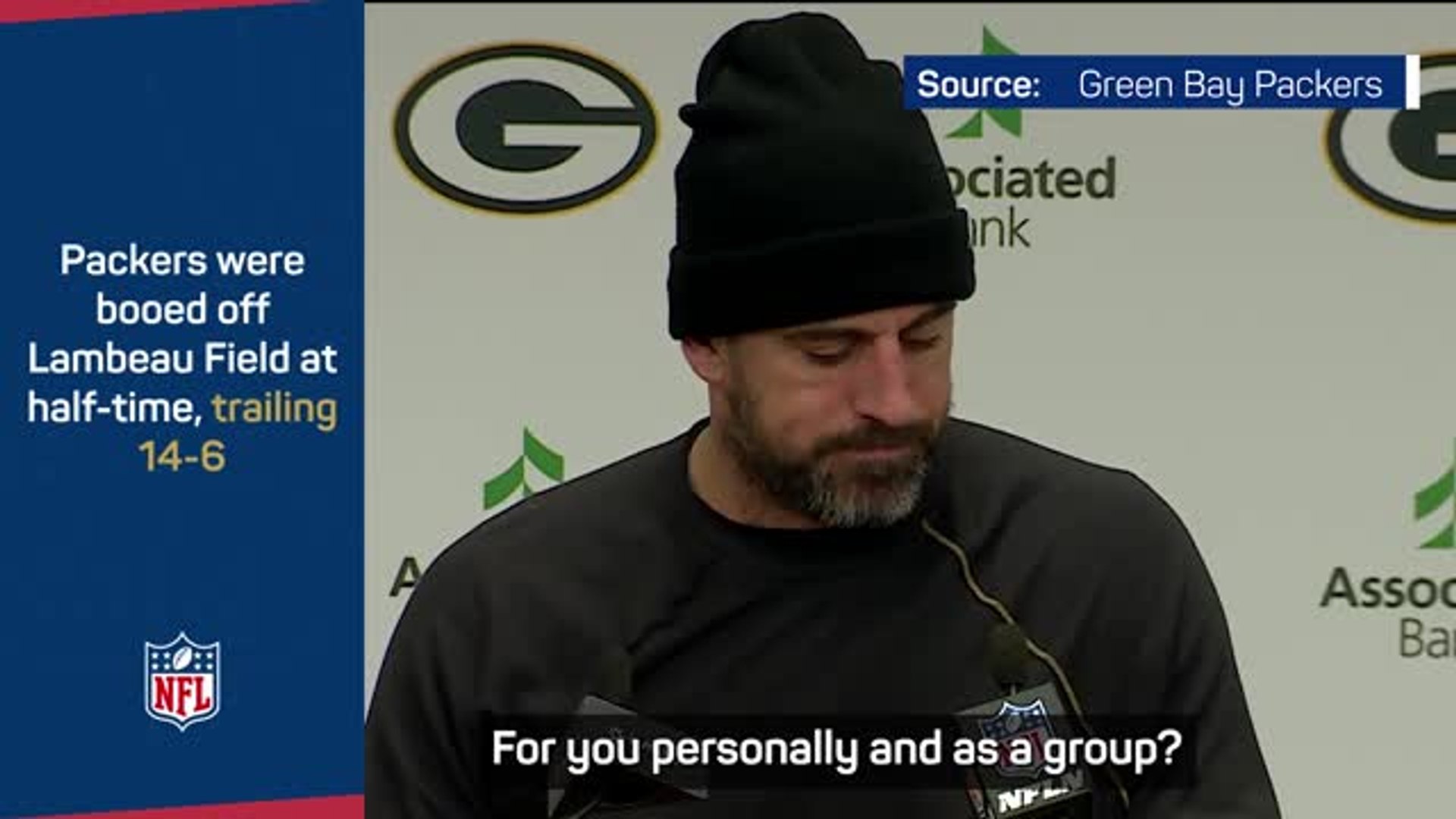 Packers fans boo Aaron Rodgers off the field in loss to Titans