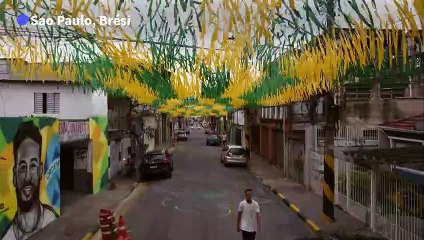 Mondial-2022 : à Sao Paulo, un quartier décoré aux couleurs du Brésil