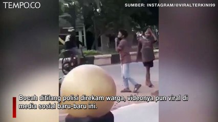 Video Viral, Bocah Mengamuk saat Ditilang Polisi, Motor Dibuang