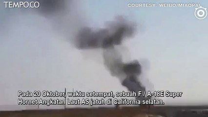 Ini Detik-detik Jatuhnya Pesawat Tempur Angkatan Laut Amerika F / A-18E Hornet