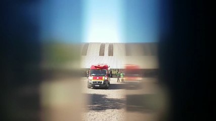 Queda de plano elevado mobiliza Corpo de Bombeiros ao Colégio Schuster
