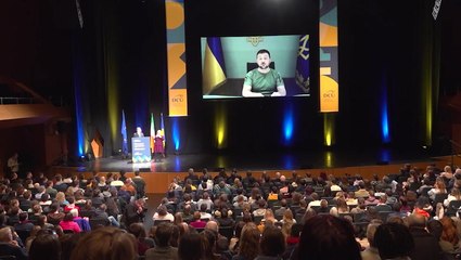 Zelensky tells Irish students to ‘take care of your freedom’ in university address