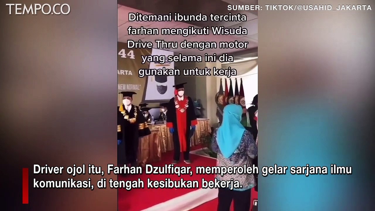 Video Viral Driver Ojol Wisuda Raih Gelar Sarjana, Banjir Pujian Netizen