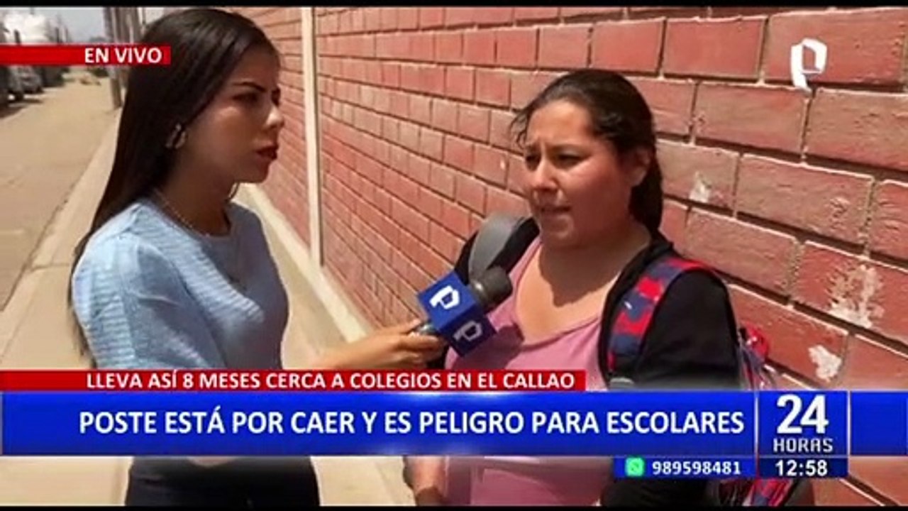 Enorme poste esta a punto de caer desde hace ocho meses, pero nadie se hace cargo