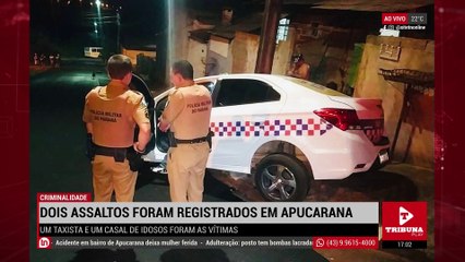 Dois assaltos são registrados em Apucarana