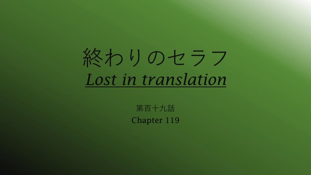 Lost in translation Chapter 119