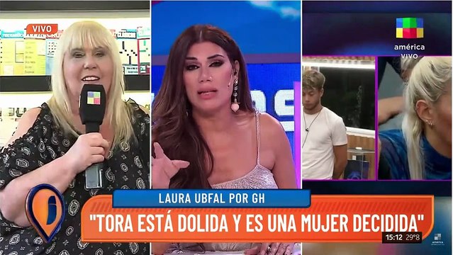 Flor de la V cruzó a Laura Ubfal en vivo.