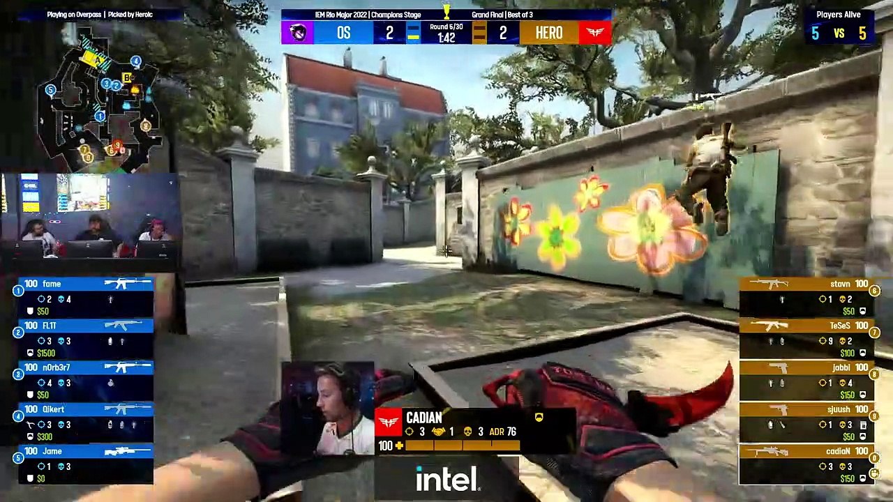 [ GAULES ] - OUTSIDERS VS HEROIC - OVERPASS (MAPA 2) - COMPLETO MOSTRANDO A TORCIDA NA GRANDE FINAL