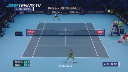 Rublev fights back to beat Tsitsipas and reach semis