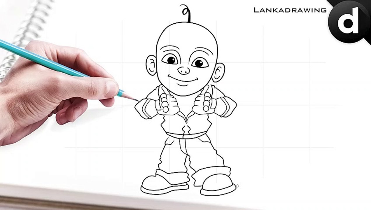how to draw upin ipin wearing a simple touring jacket