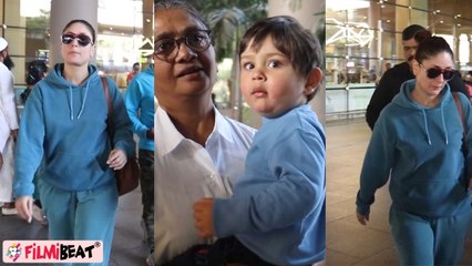 Kareena Kapoor Airport पर बेटे Jeh के साथ दिखीं, बेटे को छेड़ते रहे लोग कुछ नहीं बोलीं Kareena!