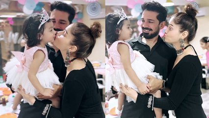 Rubina Dilaik Abhinav Shukla बेटी के बने God Parents Cute Video Viral । Boldsky *Entertainment
