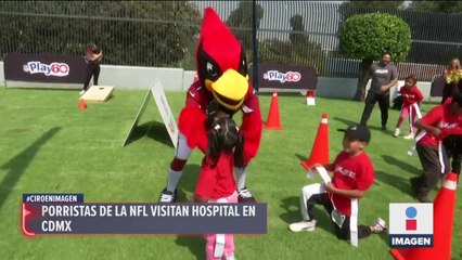 Porristas de los 49ers y Cardinals visitan hospital en CDMX