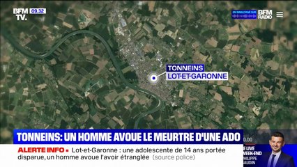 Lot-et-Garonne: un homme avoue avoir étranglé une adolescente de 14 ans portée disparue