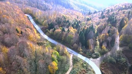 (DRON) Çam Dağı'nda tabloyu andıran sonbahar güzelliği