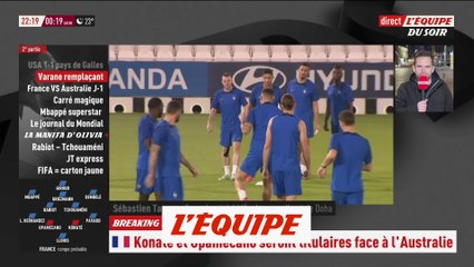France-Australie : Varane ne débutera pas avec les Bleus, Konaté titulaire - Foot - CM 2022