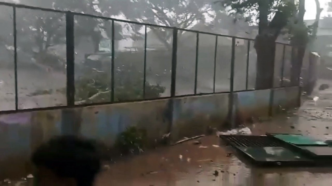 devastating tornado in Garut, West Java, Indonesia