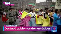 López Obrador encabeza desfile por el aniversario de la Revolución Mexicana