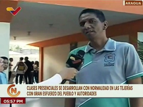 Clases presenciales se desarrollan con normalidad en la población de Las Tejerías