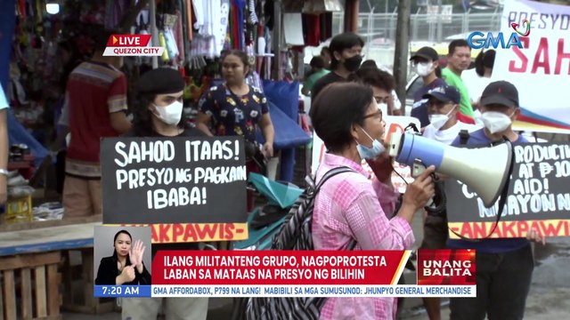 Ilang militanteng grupo, nagpoprotesta laban sa mataas na presyo na bilihin | UB