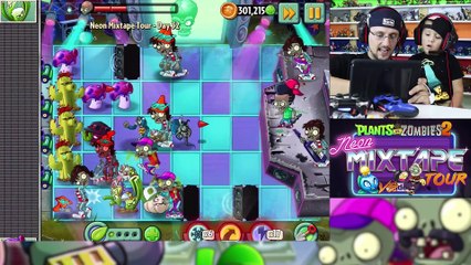 Minecraft TNT Explosion + PVZ Neon Mixtape Tour ZOMBOSS Battle (FGTEEV Duddy & Chase Gameplay)