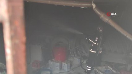 Kaynak atölyesinde çıkan yangın paniğe neden oldu