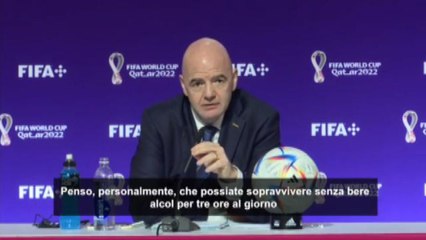 Mondiali, Infantino: potete sopravvivere senza alcol per tre ore