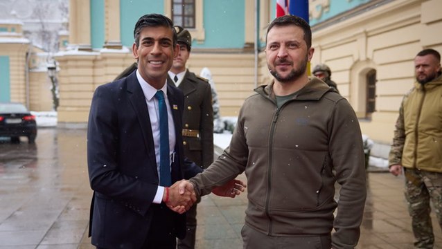 Rishi Sunak meets Ukraine president Volodymyr Zelensky in Kyiv