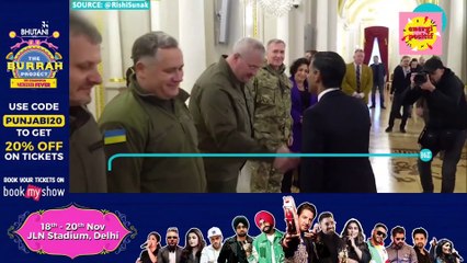 下载视频: Surprise visit by Rishi Sunak to a conflict area in Ukraine; he meets Zelensky as Russian forces bombard Ukrainian cities