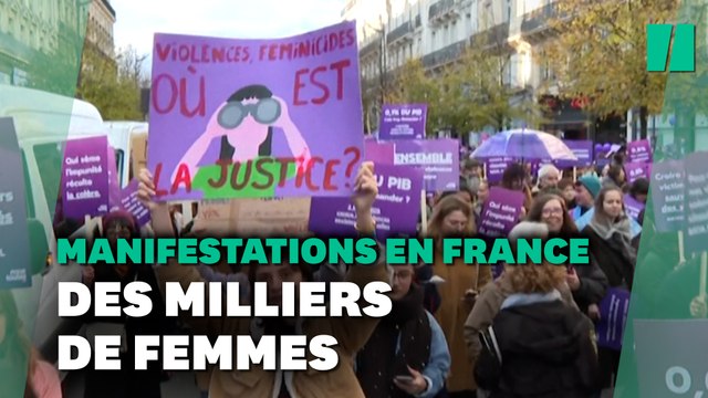 Violences sexistes et sexuelles : cinq ans après #MeToo, des milliers de femmes manifestent en France