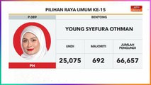 PRU15 | KEPUTUSAN RASMI: Kerusi Parlimen P.089 Bentong & P.124 Bandar Tun Razak