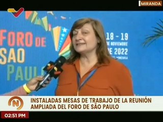 Sec. Ejecutiva del Foro de São Paulo Mónica Valente detalla la importancia de los debates realizados