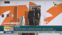 Presidente cubano Díaz-Canel arriba a Rusia