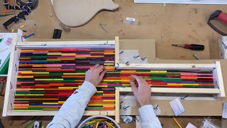 Building a Guitar Out of 2000 Colored Pencils