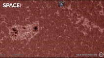 A Large Sunspot Grows In Spacecraft Time-Lapse