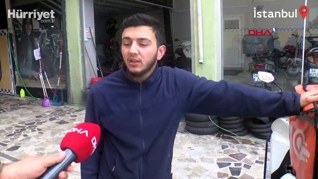 Ümraniye'de kaçan sürücüyü kaputa çıkarak durdurmaya çalıştı