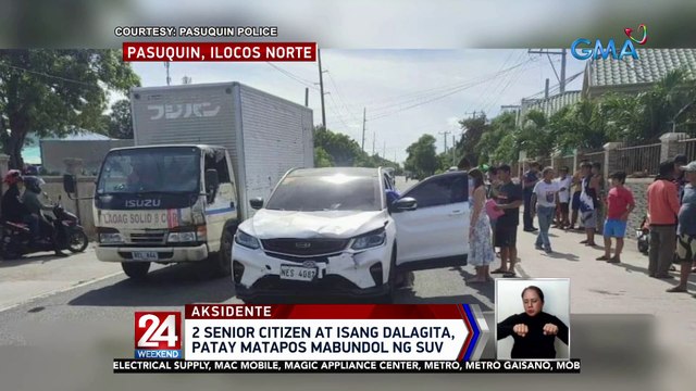 2 senior citizen at isang dalagita, patay matapos mabundol ng SUV | 24 Oras Weekend