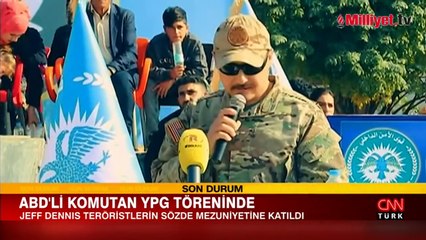 ABD'li komutan YPG töreninde! Skandal sözler: Başarılar dilerim