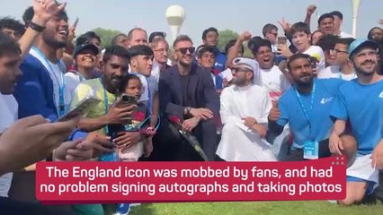 David Beckham causes bedlam in Qatar
