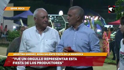 Fue un orgullo representar esta fiesta de los productores, Agustina Giménez, Reina saliente Fiesta de la Mandioca.