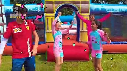 Nastya and friends help each other to win in the challenge