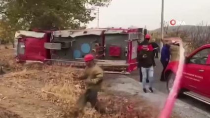Yangına giderken kaza yaptılar: 3 yaralı