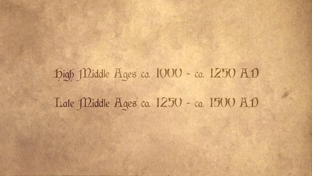 The middle ages' urban lifestyle.