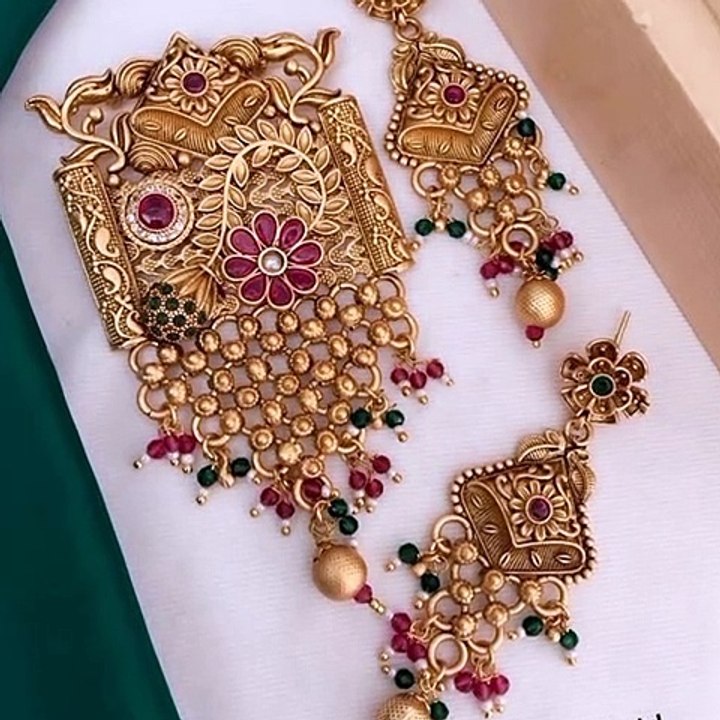 Brass High Gold Pendant Set Brass High Gold Jewellery Gold Pendant