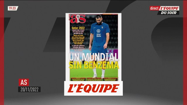 Revue de presse : « Choc en France » après le forfait de Karim Benzema - Foot - CM 2022 - Bleus