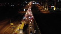 43 ilin geçiş güzergahında hafta sonu trafiği: Araç yoğunluğu böyle görüntülendi