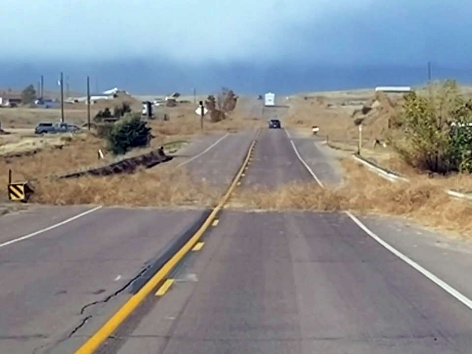 Trying to Drive Through Tumbleweed Covered Roads