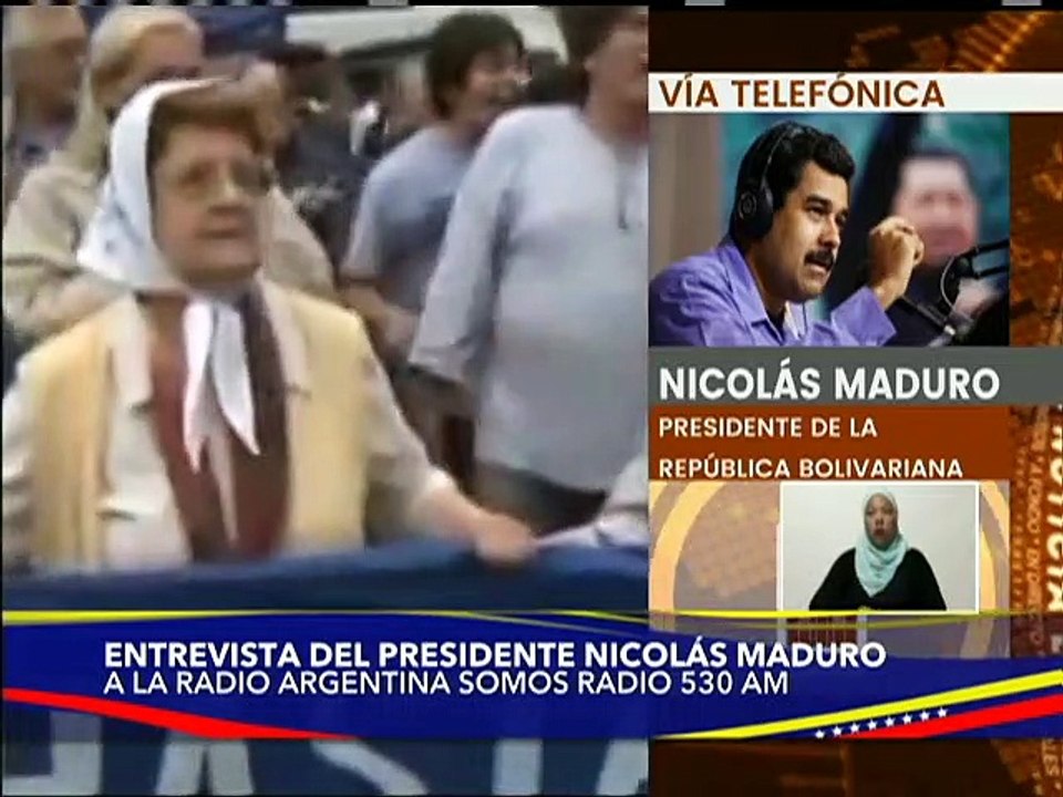 Pdte. Nicolás Maduro establece contacto telefónico con Somos Radio AM 530 de Buenos Aires, Argentina