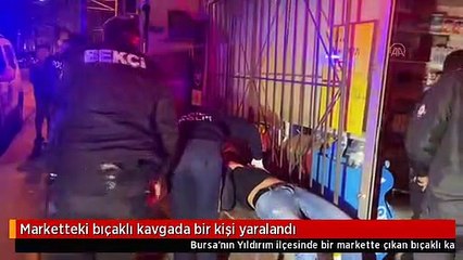 Marketteki bıçaklı kavgada bir kişi yaralandı