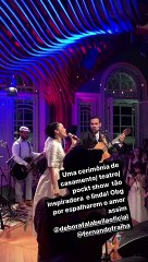 Veja momentos marcantes do casamento de Débora Falabella e Fernando Fraiha